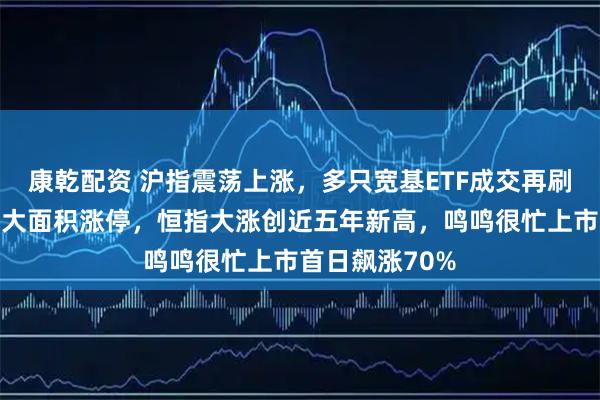 康乾配资 沪指震荡上涨，多只宽基ETF成交再刷天量，金银股大面积涨停，恒指大涨创近五年新高，鸣鸣很忙上市首日飙涨70%